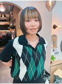 地毛風カラー/ナチュラルレイヤーカット/ショートボブ[船橋]