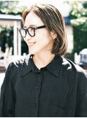 ハイライトを入れた乾かすだけで決まるレイヤーマッシュボブ