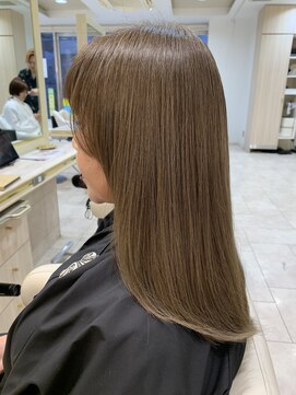 アッシュ 仙川店(Ash) 60代髪質改善トリートメント オリーブグレージュ ロングレイヤー