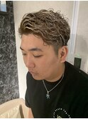 メンズウェーブパーマハイライト