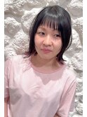 【Moana Lua】#インナーカラー#レッド#外はねボブ#ミディアム