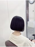 ダークトーンのワンレングスボブ☆