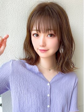 アフロートフクオカ(AFLOAT FUKUOKA) 【NEW OPEN】小顔前髪あり後れ毛サイドバングメルティカラー