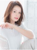 センター北/髪質改善/ミルクティーピンク×ワンレンボブパーマk