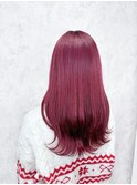 チェリーレッド×髪質改善カラー
