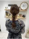 編みおろしヘア