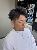 ツイストスパイラルパーマ アップバング 海老名パーマ 刈り上げ