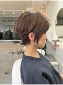◇大人可愛い20代30代40代50代前下がりショートボブ丸みショート