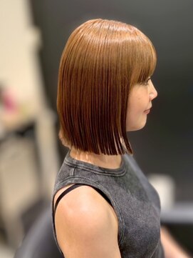 ジエクト 本店(The Ect) ミニマルボブ/ペールオレンジ/チョコレートブラウン