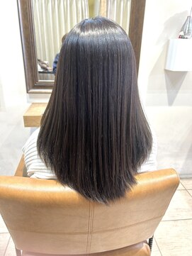 髪質改善×オリーブブラウン