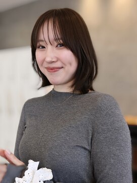 大人ボブ/透明感ベージュ