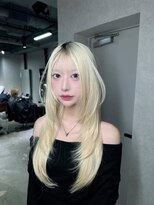 ザ シェノン ウメダ(THE CHAINON UMEDA)&nbsp;ミルクティーブロンド/ダークブルー/デジタルパーマ/心斎橋