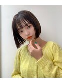 ミニボブ韓国ボブシースルーバング