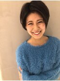 【センターパート】大人可愛いハンサムショート