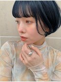 インディゴブルーのミニボブ