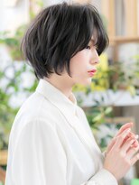 カバーヘア イヴ 戸頭店(COVER HAIR EVE)&nbsp;★斜めバングくせ毛風Ａラインボブュショート20代30代40代★8