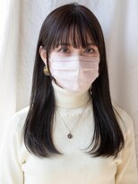 【白川】20代30代40代ぱっつん前髪パールグレー23.2.5