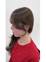 シェノン 西梅田(CHAINON)&nbsp;グレーベージュ/レイヤーロング/黒髪/前髪パーマ