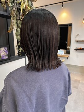 シエン(CIEN) 切りっぱなし/肩はねボブ/ブラウンブラック/大人可愛い/モテ髪