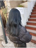 ブリーチなしダブルカラー　ブルーブラック　ネイビーブラック