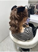 長さだしポニーテール