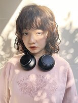 ウクラ バイ レシッド 池袋(uchla by rcid) 愛されシアーピンクブラウン顔周り小顔スパイラルパーマボブルフ