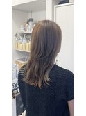 セミロング×インナーカラー