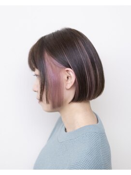 ルプラ ブリリアント(le-pla brilliant) ショートボブ/インナーカラー/ピンク/切りっぱなし/豊橋/田原
