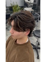 オム ブランシェ(HOMME BLANCHE’)&nbsp;【Ryo】フェザーパーマ＆ハイライト