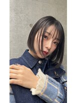 ロンド 銀座(Lond)&nbsp;【Noa】小顔ネビージュ黒髪秋色透明感カラーワンレンボブルフ