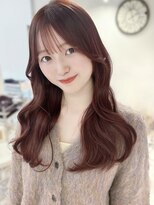 ミミバイカシュカシュ(mimi by cache cache)&nbsp;シースルーバングブリーチなしピンクカラー