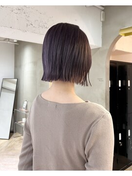 ローレン(LOREN) 黒髪/ボブルフ/ネビージュ/小顔/ワンレン/栄/髪質改善/前髪