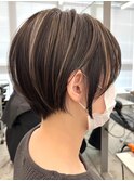 ハイライトカラーミルクティーベージュケアブリーチダブルカラー