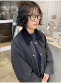 ミニボブ×くるくるパーマ