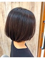 サイン(SIGN)&nbsp;前髪なし/大人ショートボブ縮毛矯正/30代40代50代マロンベージュ