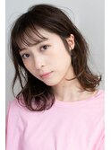 大人かわいいミディアムレイヤー