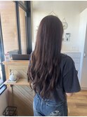 ピンクブラウン×ミックス巻き