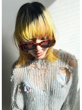アンドスタイル(&style) レイヤーカット　イエローカラー