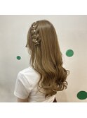 編み込みアレンジ