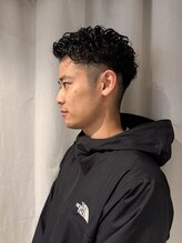 ヌース(NOOS) メンズ七三分けニュアンスパーマ