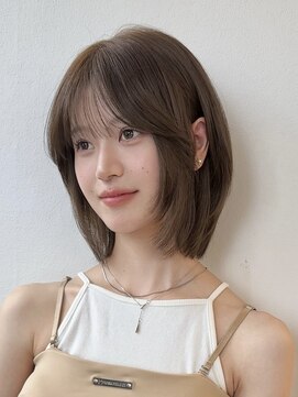 ロンドブルーム 天神大名店(Lond Bloom) ミディアムヘア韓国ボブタッセルボブレイヤーボブデザインカラー