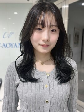 エアー 青山(AIR) ブリーチなしオリーブグレージュ赤み消し秋カラー