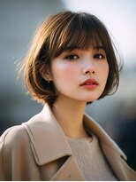 ロッソ ヘアアンドスパ 谷塚店(Rosso Hair&SPA)&nbsp;前髪顔まわりカット/外ハネボブ/丸みボブ/ショートボブ