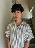 波巻きツイストスパイラルパーマショートメンズカ韓国マッシュ