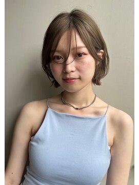 ブラウヘアアンドケア(care) ボブ×ミルクティーベージュ