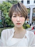 丸顔面長40代50代60代×絶壁解消大人美人ショートs