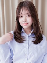 カバーヘア ブリス 志木南口駅前店(COVER HAIR bliss) オリーブベージュメテオストレート前下がりレイヤー20代30代Y