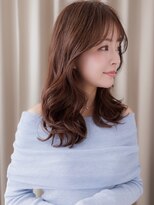 カバーヘア ブリス 川口(COVER HAIR bliss)&nbsp;黒髪流しバング大人巻きウェーブロングウルフカット30代40代Y