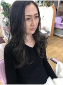 アッシュカラーロング