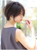 ショートボブ髪型20代30代40代50代前髪あり前髪無し面長丸顔
